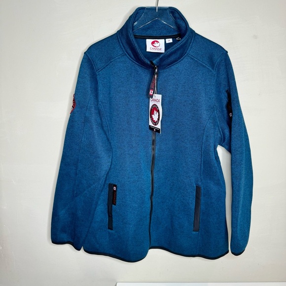 Canada Weather Gear Zip-Up Fleece Jacket Size 2X Blue - Picture 3 of 11